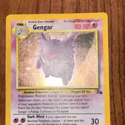 Pokemon TCG Gengar Fossil Holo Card 5/62 See Pics Holo Has Scratches - Image 4