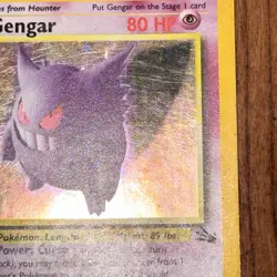 Pokemon TCG Gengar Fossil Holo Card 5/62 See Pics Holo Has Scratches - Image 5