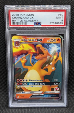 PSA 9 CHARIZARD GX 9/68 Battle Academy #60 Hidden Fates Pokemon Card MINT - Image 1