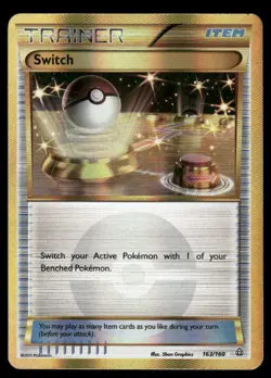 Pokemon Cards Switch 163/160 Primal Clash Secret Rare NM - Image 1