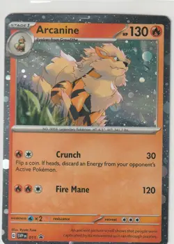 Arcanine SV: Scarlet & Violet Promo Cards SVP 011 NM Cosmo Holo - Image 1