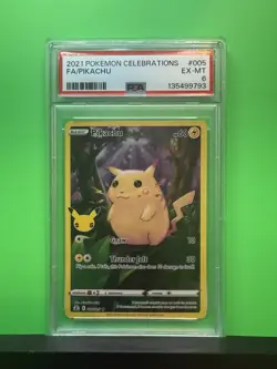 Pokemon 2021 Celebrations Pikachu 005/025 Full Art Holo Rare PSA 6 Graded Card - Image 1