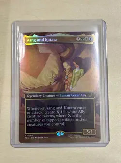 Aang and Katara (Borderless) 69 Avatar The Last Airbender Eternal-Legal MTG FOIL - Image 1
