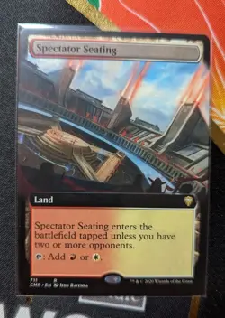 1x Spectator Seating Extended Art NM - CMM Magic MTG EDH Dual Land Red White x1 - Image 1