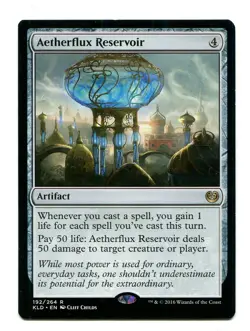1x mtg Aetherflux Reservoir Kaladesh Magic the Gathering, Regular, Near Mint - Image 1