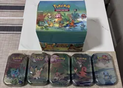 Pokemon Kanto Friends Mini Tin Set (5 Tins) – Factory Sealed / Complete Art Set - Image 1