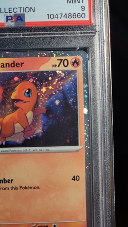 Pokemon - Charmander (Cosmos Holo) - Scarlet & Violet - 047 - Swirl - PSA 9 Mint - Image 2