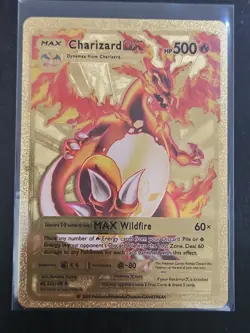 Charizard DX HP500 Gold Metal Custom Pokemon (Fan Art) - Image 1