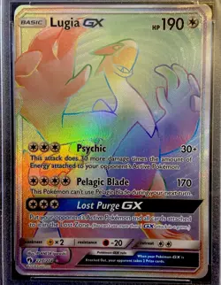 2018 Lugia GX Full Art Secret Rare Lost Thunder Pokemon 227/214 PSA MINT 9(OC) - Image 2