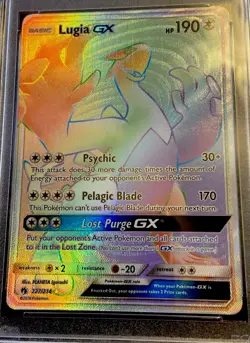 2018 Lugia GX Full Art Secret Rare Lost Thunder Pokemon 227/214 PSA MINT 9(OC) - Image 3