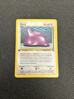 Ditto - 3/62 - Pokemon Fossil 1st Edition Holo Rare Card WOTC Vintage LP - Image 1