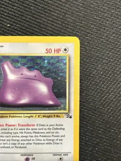 Ditto - 3/62 - Pokemon Fossil 1st Edition Holo Rare Card WOTC Vintage LP - Image 4