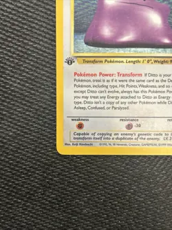 Ditto - 3/62 - Pokemon Fossil 1st Edition Holo Rare Card WOTC Vintage LP - Image 5