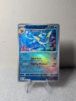 Pokemon Vaporeon Poke Ball Pattern Holo 022/131 Prismatic Evolutions 130 HP E… - Image 1