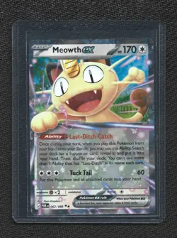Meowth ex 062/088 Me03: Perfect Order Pokemon Holo Near Mint Pack Fresh - Image 1