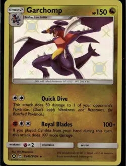 Garchomp Shiny Holo Rare Hidden Fates: Shiny Vault SV40/SV94 Dragon Holo Pokemon - Image 1