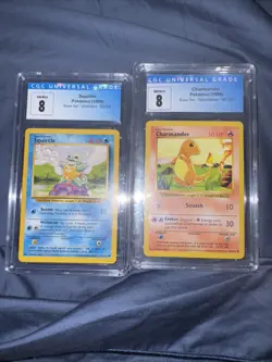 1999 Pokemon Base Set (Shadowless) Charmander , Squirtle , PSA Graded - Image 1