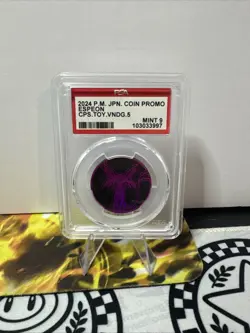 2024 Pokemon JP Espeon Coin Promo Vending Machine Series 5 PSA 9 - Image 1