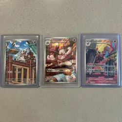 Pokemon TCG Timburr Gurdurr Conkeldurr 125,126,127 Illustration Rare IR Set - Image 1