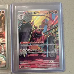 Pokemon TCG Timburr Gurdurr Conkeldurr 125,126,127 Illustration Rare IR Set - Image 4