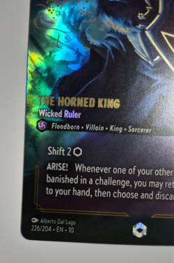 Disney Lorcana Whispers Enchanted The Horned King Wicked Ruler English Rare - Image 3