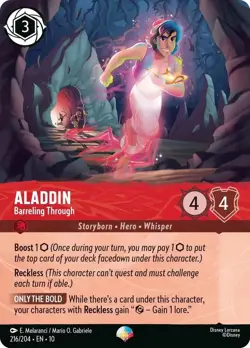 Aladdin - Barreling Through EPIC 216/204 HOLOFOIL Whispers in the Well Lorcana - Image 1
