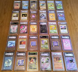 HUGE Lot of 30 Graded Pokemon Cards CGC PSA GMA CCG Beckett Slabs Modern Vintage - Image 1