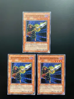 Yugioh Gravekeeper's Spear Soldier DR1-EN010 Unlimited Edition Common LP/MP X3 - Image 1