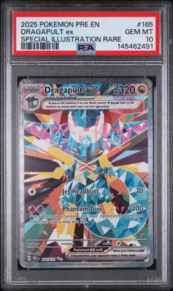 2025 POKEMON PRE EN-PRISMATIC EVOLUTIONS #165 DRAGAPULT EX PSA 10 - Image 1