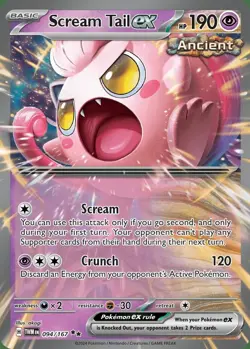 Scream Tail ex - 094/167 - Double Rare NM, English Pokemon Twilight Masquerade - Image 1