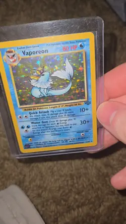 Pokemon TCG Vaporeon Holo Rare Card Jungle, 12/64 - Image 1
