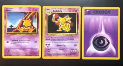 Pokemon TCG Abra 43 / Kadabra 32/ Psychic Energy 101 Base Set Common / Uncommon - Image 1