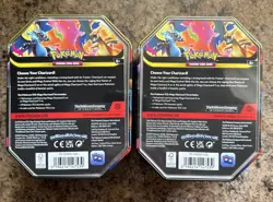 Pokemon TCG Mega Charizard EX Tin Set X & Y Sealed New (2 Tins) - Image 2