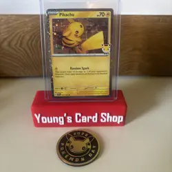 Pikachu 051 /162 Stamped 2026 Pokemon Day 30 Promo TCG With Coin - Image 3