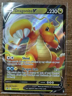 Pokemon TCG Dragonite V SWSH Black Star Promo SWSH154 Promo - Image 1