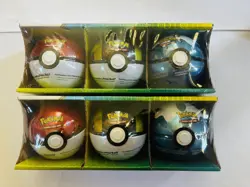 2020 Pokemon TCG Poke Ball Tin 3-Pack x2 Costco Exclusive Factory Sealed NIB New - Image 1