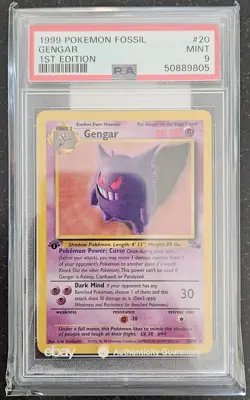 Gengar Fossil 1st Edition #20 PSA 9 - Image 1