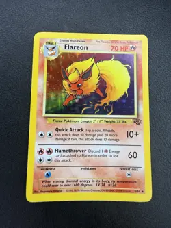 Flareon 3/64 - Jungle Unlimited 1999 - Vintage Pokemon WOTC Holo Rare LP - Image 1