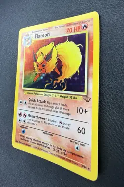 Flareon 3/64 - Jungle Unlimited 1999 - Vintage Pokemon WOTC Holo Rare LP - Image 3