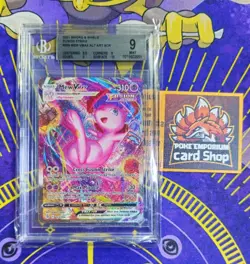 Pokemon 2021 Sword and Shield Fusion Strike Mew VMAX ALT ART SCR Beckett 9 - Image 1