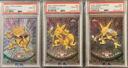 2000 Topps Chrome Pokemon TV Abra Kadabra Alakazam Set 63 64 65 PSA 10 - Image 1