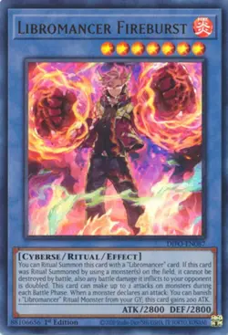 Yugioh! Libromancer Fireburst - DIFO-EN087 - Ultra Rare - 1st Edition Near Mint, - Image 1