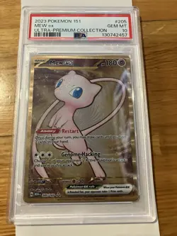 Pokemon TCG PSA 10 GEM MINT 2023 Metal 151 Ultra-Premium Collection MEW EX #205 - Image 2