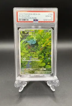 Bulbasaur Illustration Rare Holo SV: Scarlet & Violet 151 PSA 10 166/165 - Image 1