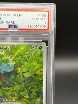 Bulbasaur Illustration Rare Holo SV: Scarlet & Violet 151 PSA 10 166/165 - Image 2