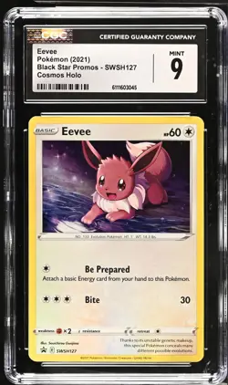 Eevee SWSH127 Cosmos Holo Black Star Promos Pokemon CGC 9 Mint - Image 1