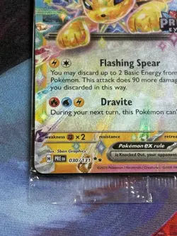 Pokemon Prismatic Evolutions #30/131 Jolteon ex Double Rare Stamped Holo Sealed - Image 4