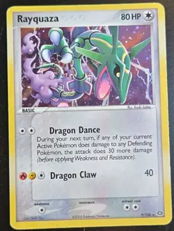 1x LP HOLOFOIL Rayqaza 2005 POKEMON EX EMERALD #9/106 See Photos and Description - Image 1