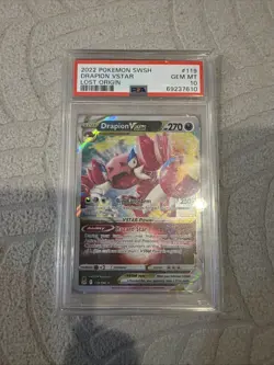 2022 POKEMON SWORD & SHIELD LOST ORIGIN #119 DRAPION VSTAR PSA 10 - Image 1