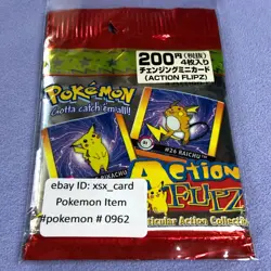 Pokemon Vintage 1997 Action Flipz Lenticular Action Collectibles - Sealed #0962 - Image 1